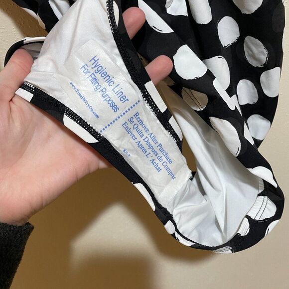 NEW La Blanca Size 6 Mod For Dot Polka Dot Ruffle One Piece Swimsuit Black White - Picture 15 of 15